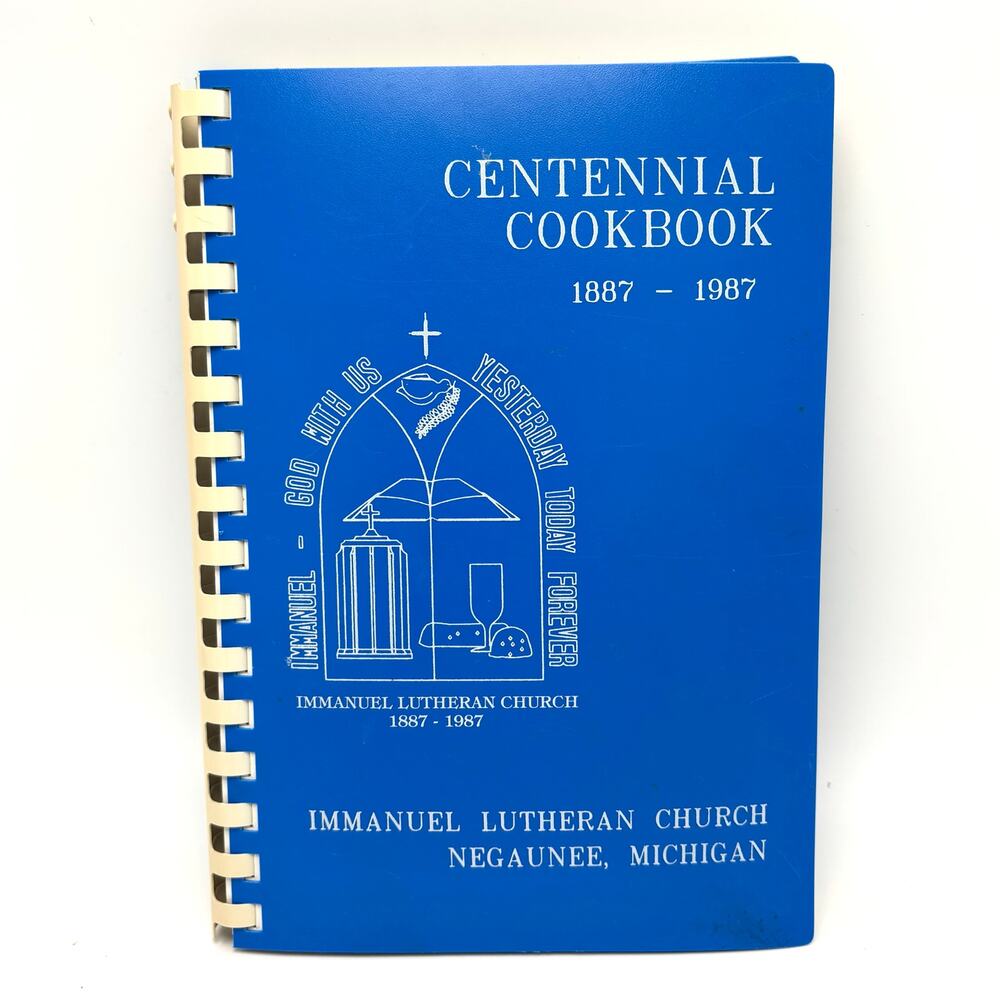 Negaunee Michigan Immanuel Lutheran Church Cookbook Vintage 80s Midwest Recipes